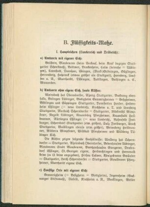 B. Flüssigkeits-Maße
