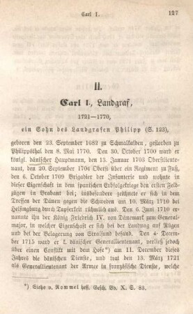 II. Carl I., Landgraf, 1721-1770