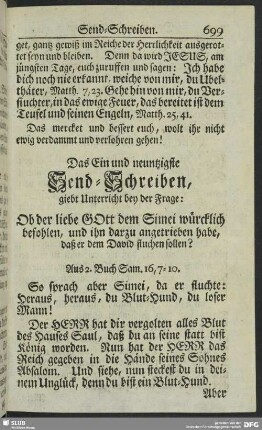 Das Ein und neuntzigste Send-Schreiben