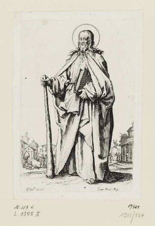 Heiliger Jakobus d. J., Blatt 7 der Folge: "Salvatoris Beatæ Mariæ Virginis Sancotrum Apostolorum Icones"