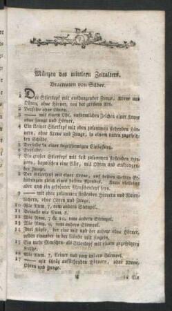 Münzen des mittlern Zeitalters