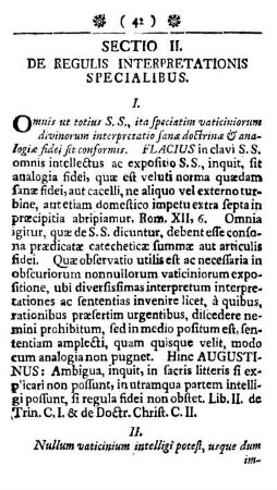 Sectio II. De regulis interpretationis specialibus.