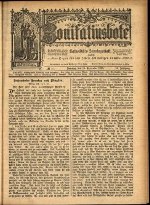 Erste Ausgabe vom Donnerstag, den 07. September 1899.