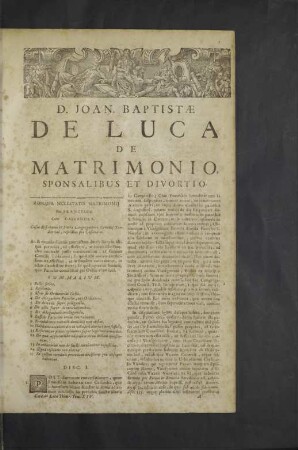 De Matrimonio, sponsalibus et divortio.