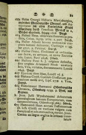 663 Hahnii Henr. observata theoretico practica,[...] - 1007 Ejusdem Idem liber,[...]