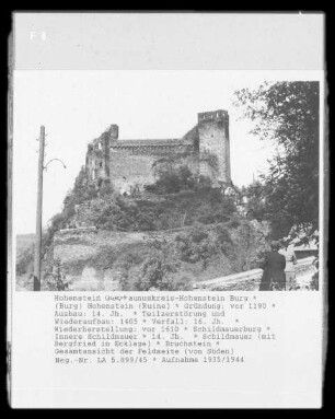 Burg Hohenstein — Innere Schildmauer