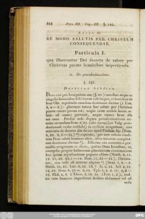 Caput III. De Modo Salutis Per Christum Consequendae.