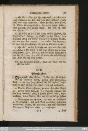 XVII. Pfingstlieder.