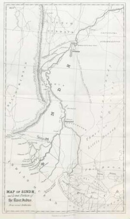 Map of Sindh an lower portion of the river Indus