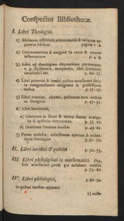 Conspectus Bibliothecae.