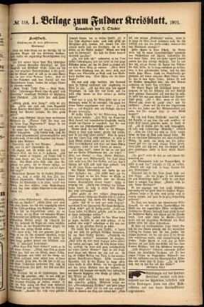 Zweite Ausgabe vom Samstag, den 05. Oktober 1901.