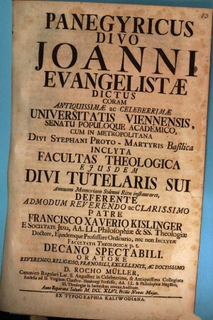 Panegyricus Divo Joanni Evangelistae
