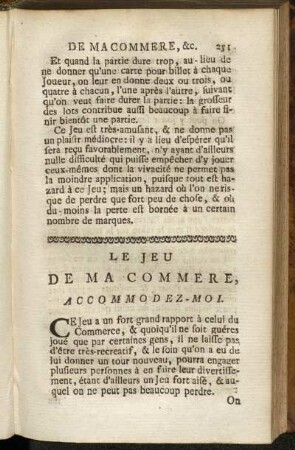 Le Jeu de ma Commerce, Accommodez-Moi.
