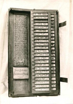 Hist. Museum: Zunfttafel der Metzger, 1779