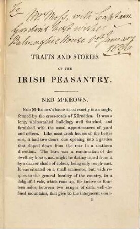 Traits and stories of the Irish peasantry : six etchings, and engravings on wood. 1