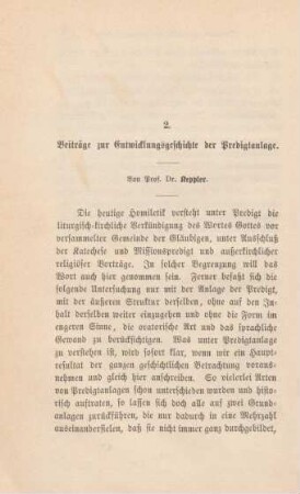 52-120 Beiträge zur Entwicklungsgeschichte der Predigtanlage