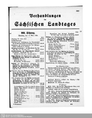 92. Sitzung