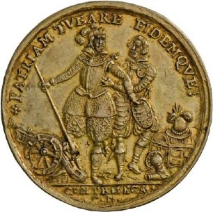 Medaille von Christian Maler auf auf Kurfürst Friedrich V. die Verteidigung Böhmens, 1619