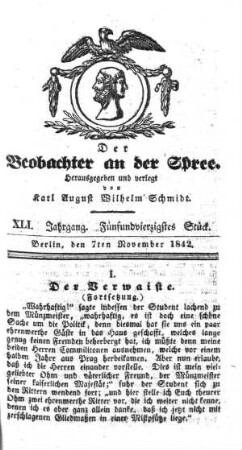 45. Stueck, 7. November 1842