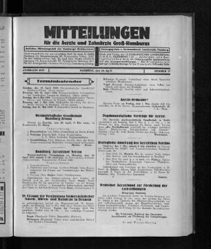 Jahrgang 1929, Hamburg, den 28. April, Nummer 17
