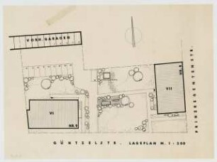 Wohnhäuser Prinzregentenstraße 8 / Güntzelstraße 9, Berlin-Wilmersdorf: Lageplan 1:200
