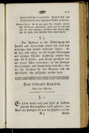 Das siebende Kapitel. Von den Affecten.