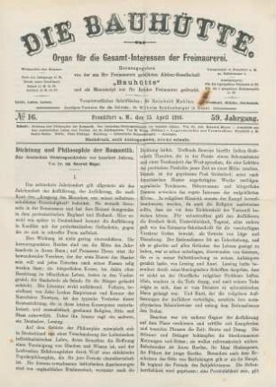 No. 16. Frankfurt a. M., den 15. April 1916. 59. Jahrgang.