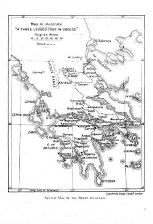 Sketch Map of the Route followed
