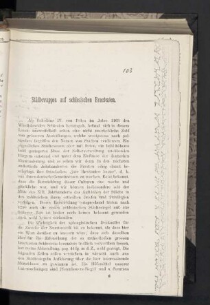 Städtewappen auf schleisischen Bracteaten