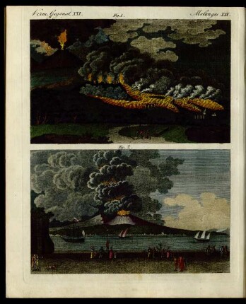 Der Vesuv. Lava und Aschen-Ausbrüche desselben.