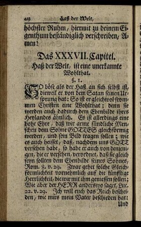 Das XXXVII. Capitel. - Das XLI. Capitel.