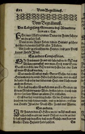 Vom Begräbnuß.