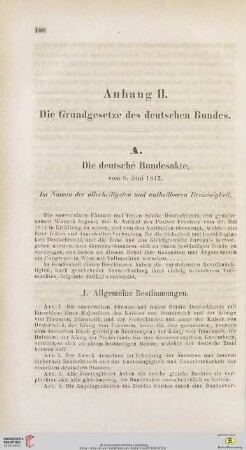 Anhang II: Die Grundgesetze des deutschen Bundes