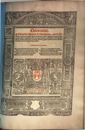 Clementine. Cleme[n]tis Quinti Co[n]stitutiones, quas Clementinas vocant