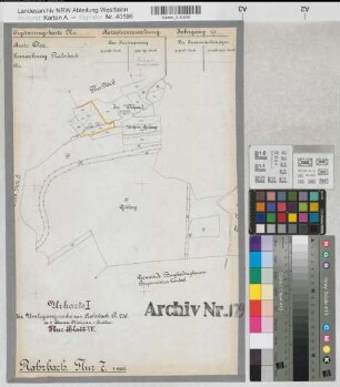 Rahrbach (Kirchhundem), Umlegung Rahrbach, Urkarte I Flur 7