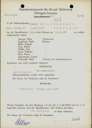 Schellinger, Franz