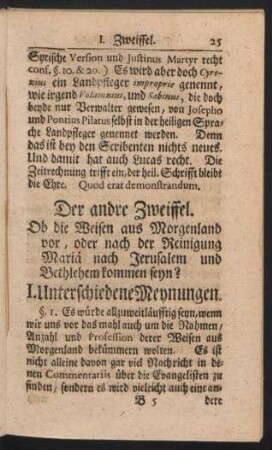 Der andre Zweiffel.