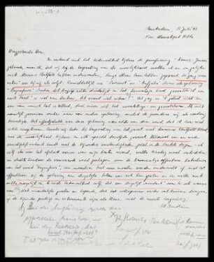 [Brief von A. B. Sondheim an Otto Selz vom 12. Juli 1942]