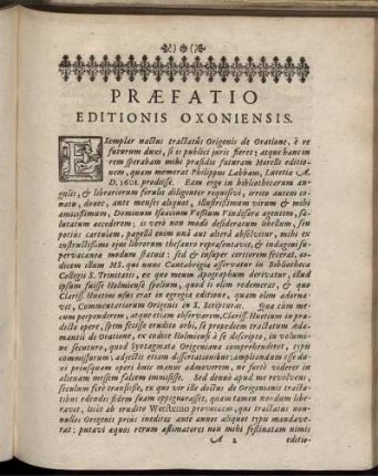 Praefatio Editionis Oxoniensis