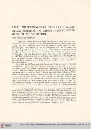 2: Zwei neuerworbene Terrakotta-Modelle Berninis im Großherzoglichen Museum zu Schwerin