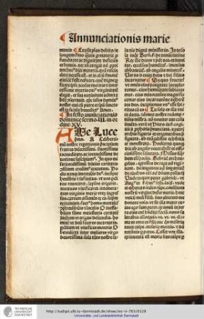 In festo annuntiationis dominice, sermo III, in ordine XV.