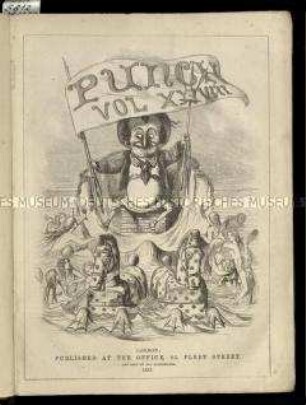 Satirische Zeitschrift "Punch oder The London Charivari. 28. Vol. 1855