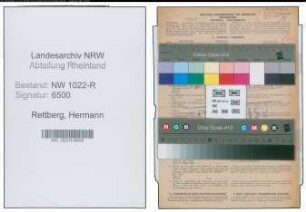 Entnazifizierung Hermann Rettberg , geb. 05.04.1891 (Lehrer)