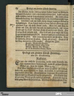 Zweyter Christ-Feyertag