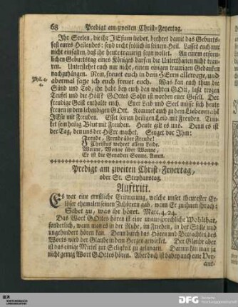 Zweyter Christ-Feyertag