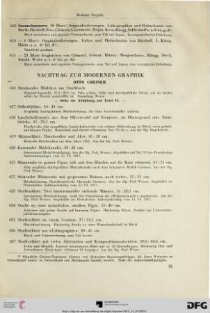 Moderne Graphik [Fortsetzung] (Nr. 613-615)