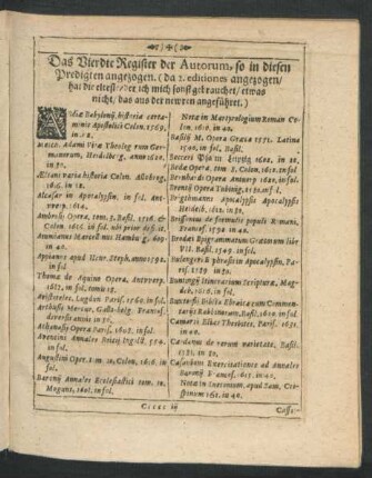 Das Vierdte Register der Autorum