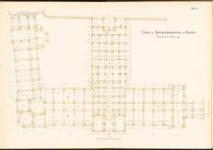 Amtsgericht, Breslau: Grundriss Fundament 1:100