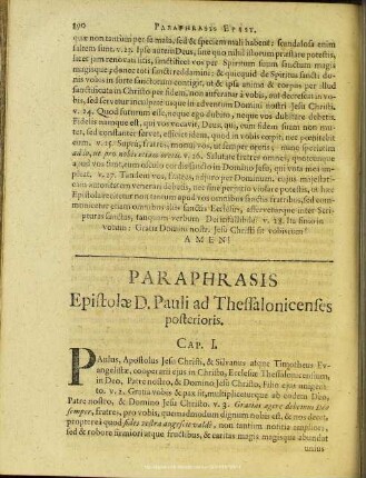 Paraphrasis Epistolae D. Pauli Ad Thessalonicenses posterioris