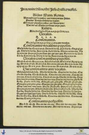 In nomine domini nostri / Salutatio ad virginem / Symbolum apostolorum